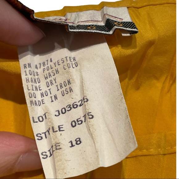 Vintage 90s Plus Size Textured Golden Yellow Mustard Dolman Top Size 18 - Picture 8 of 10